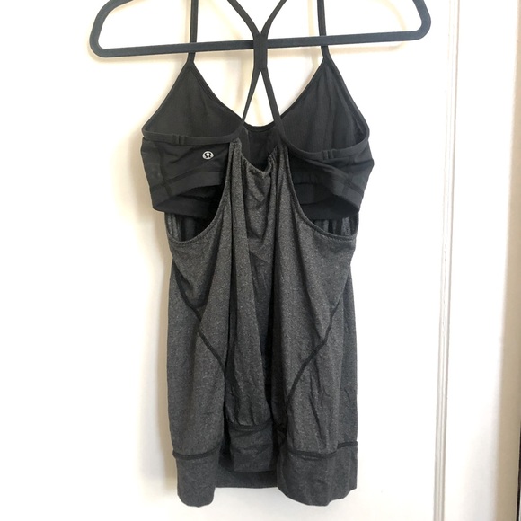 LULULEMON | charcoal tank with built in bra - Picture 1 of 4